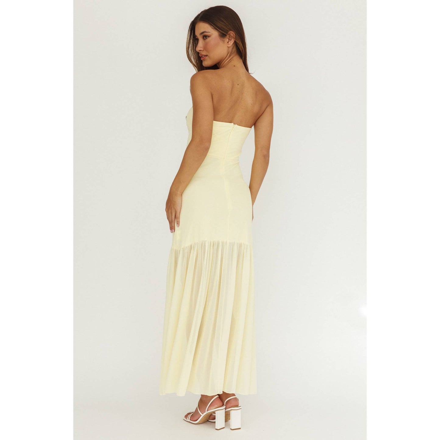 Sunset Glow Strapless Maxi