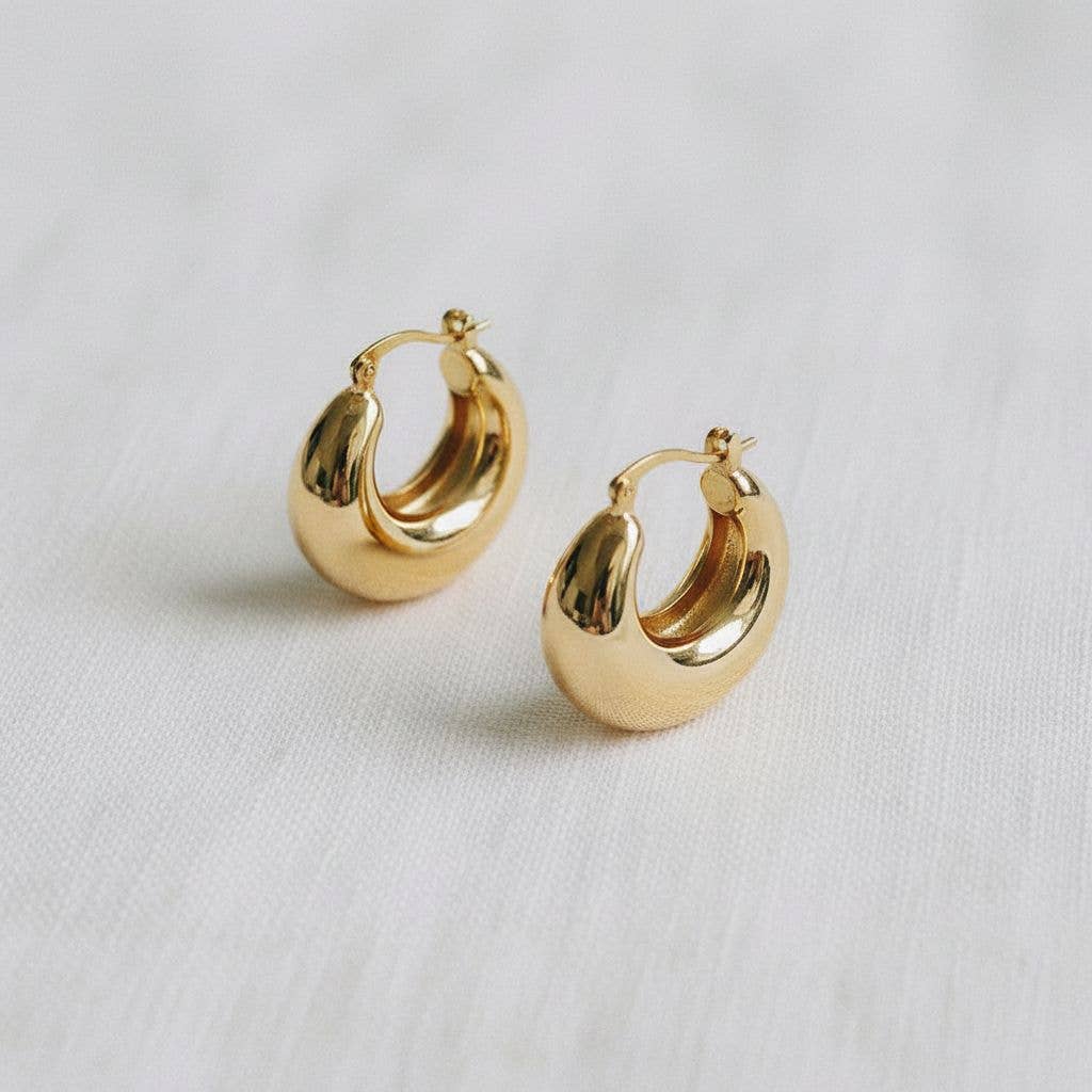 Gold Tone Hoop Earrings
