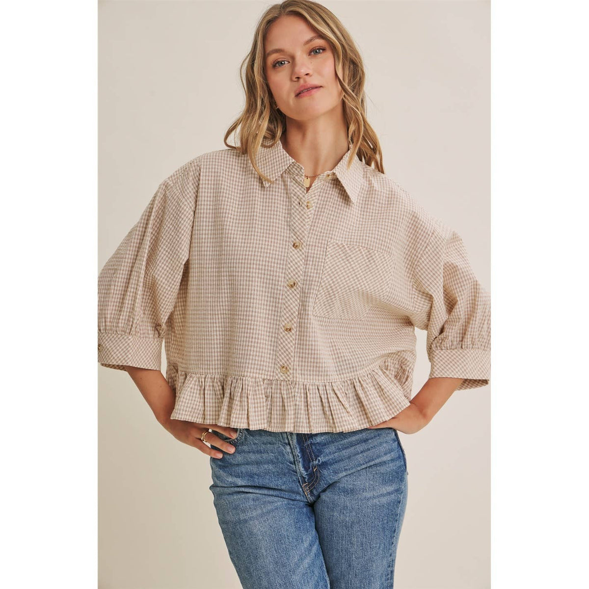 The Sunday Stroll Plaid Top