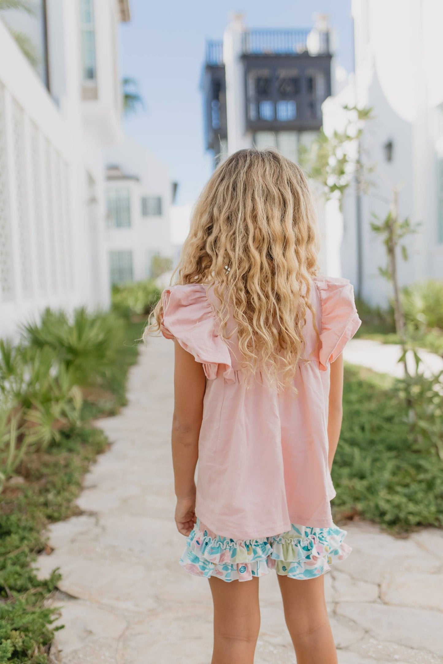 Ruffles + Floral Short Set