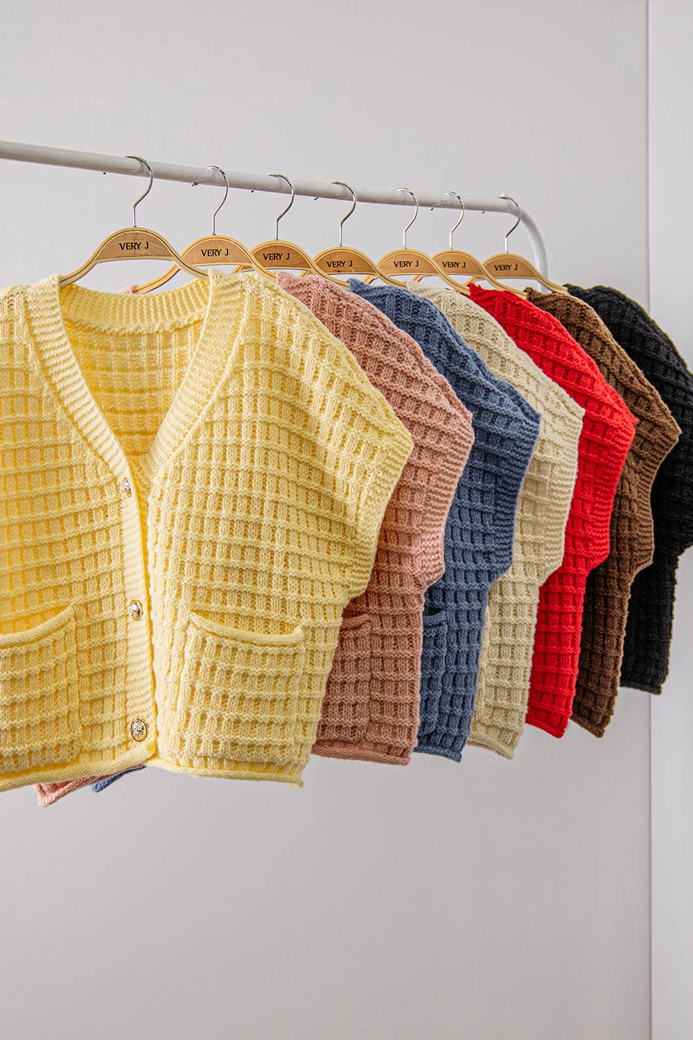Waffle Texture Cardigan