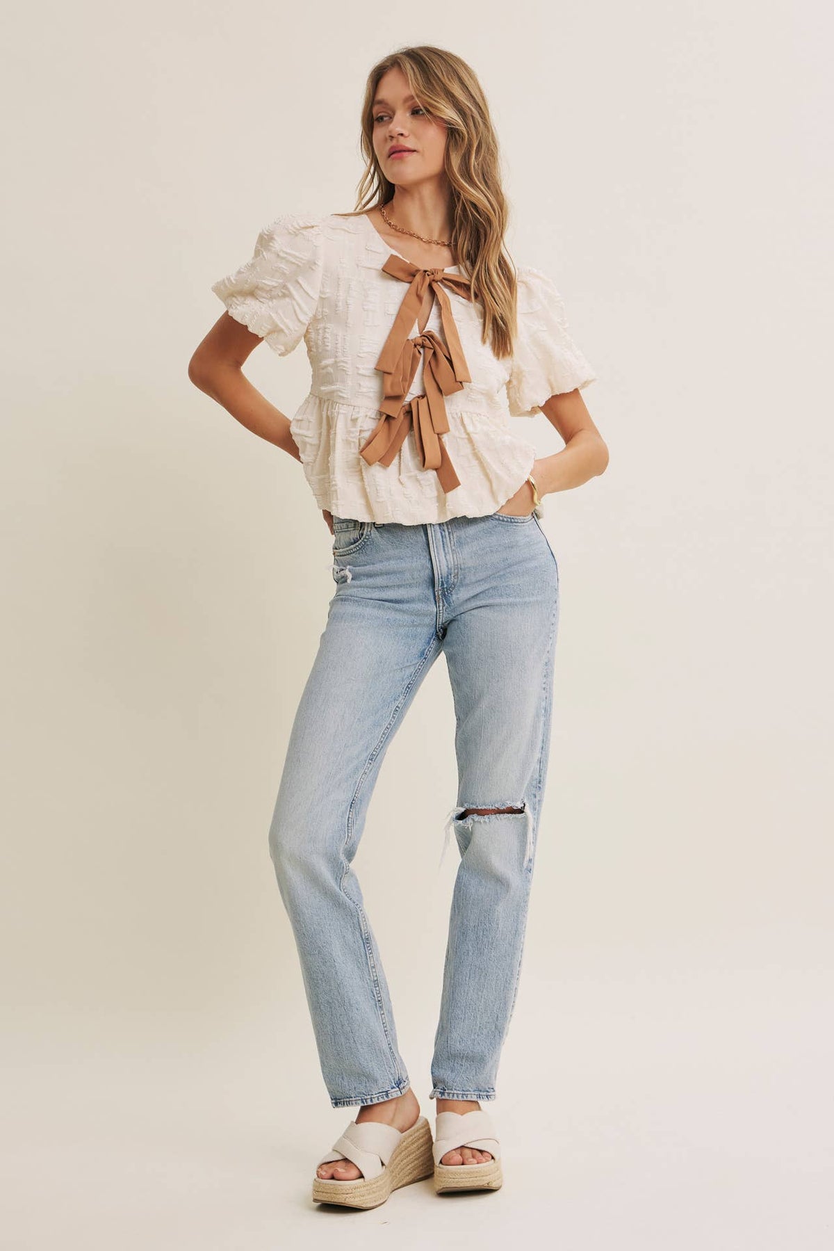 Romantic Textured Top