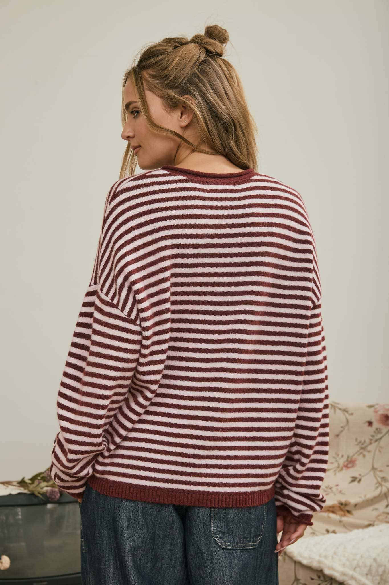 Henley Drop Sleeve Cardigan