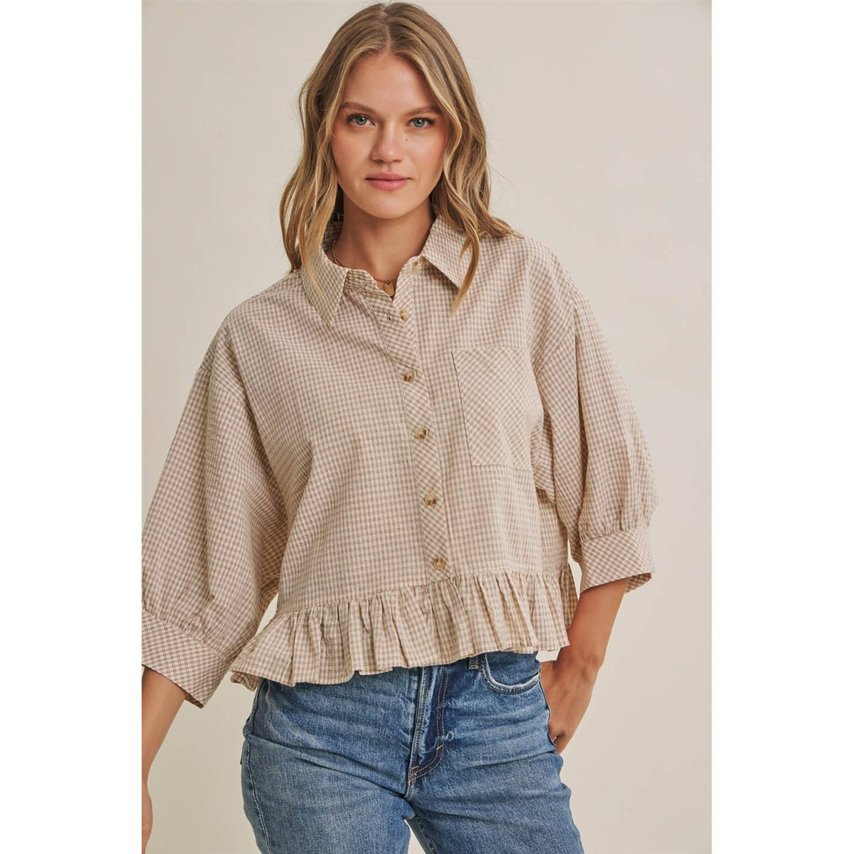 The Sunday Stroll Plaid Top