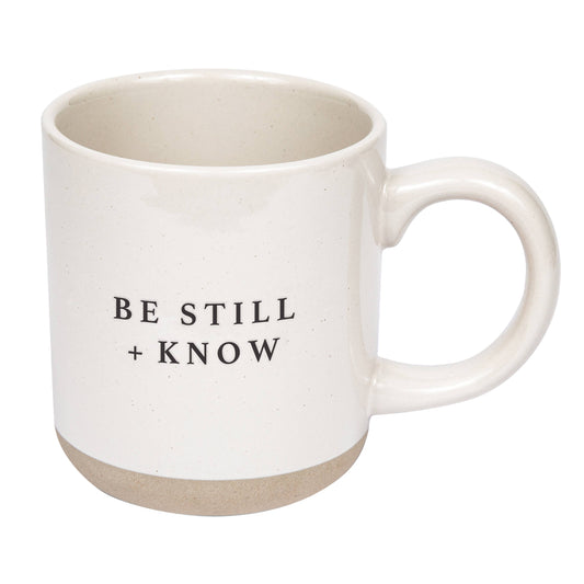 Be Still + Know Stoneware Coffee Mug