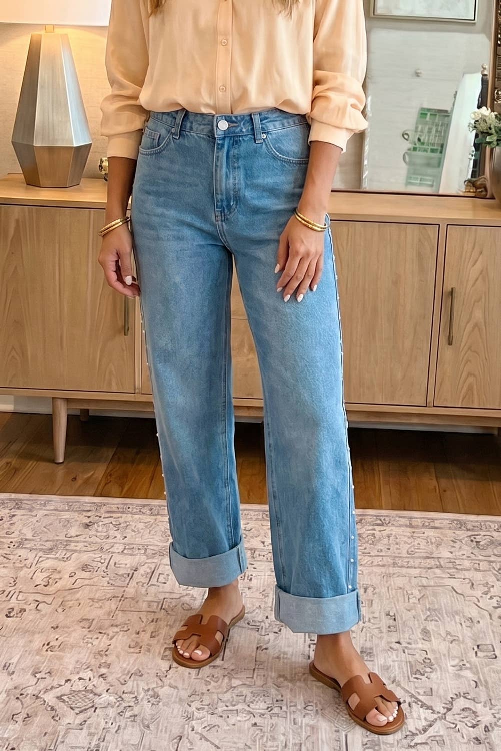 Seam Rivet Jeans