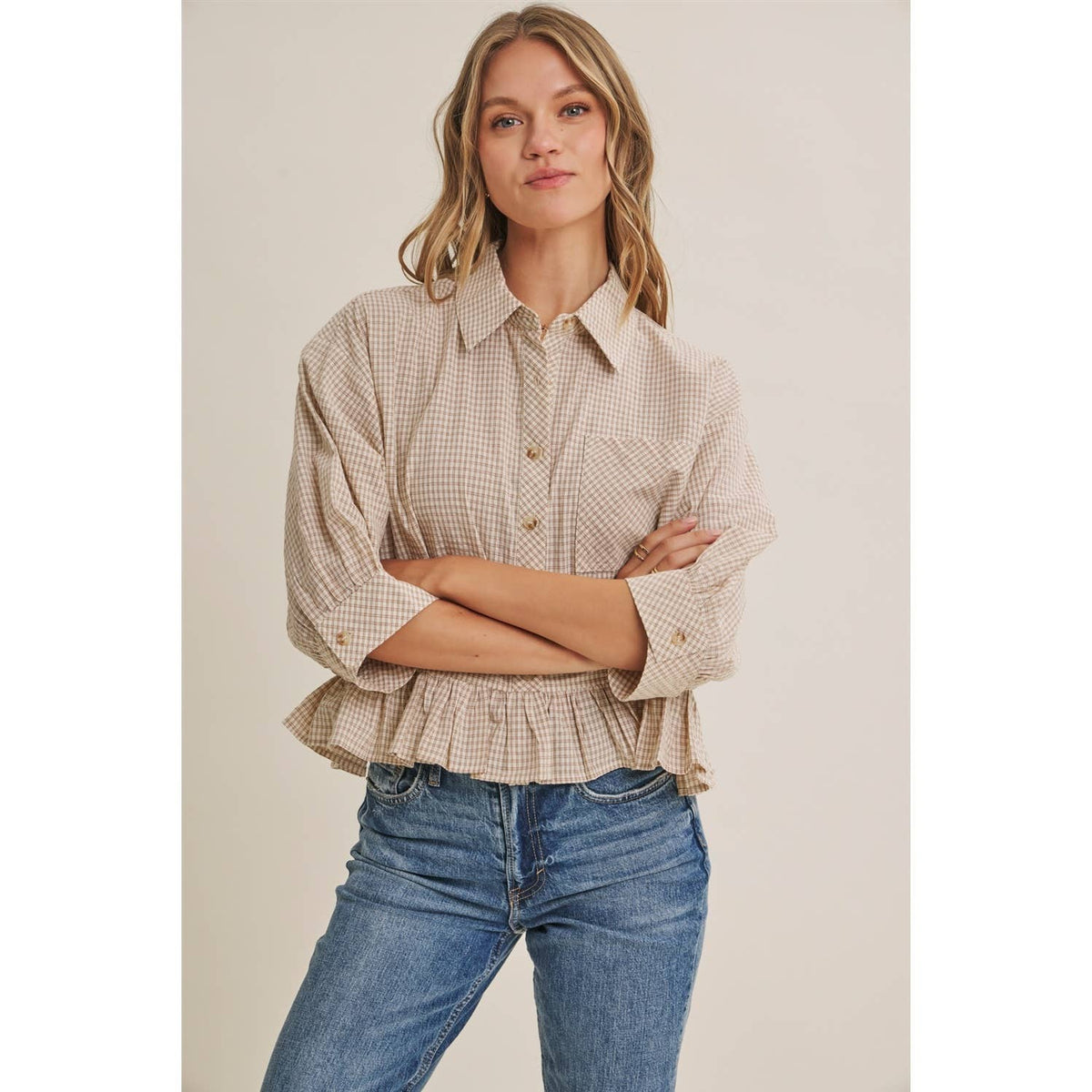 The Sunday Stroll Plaid Top