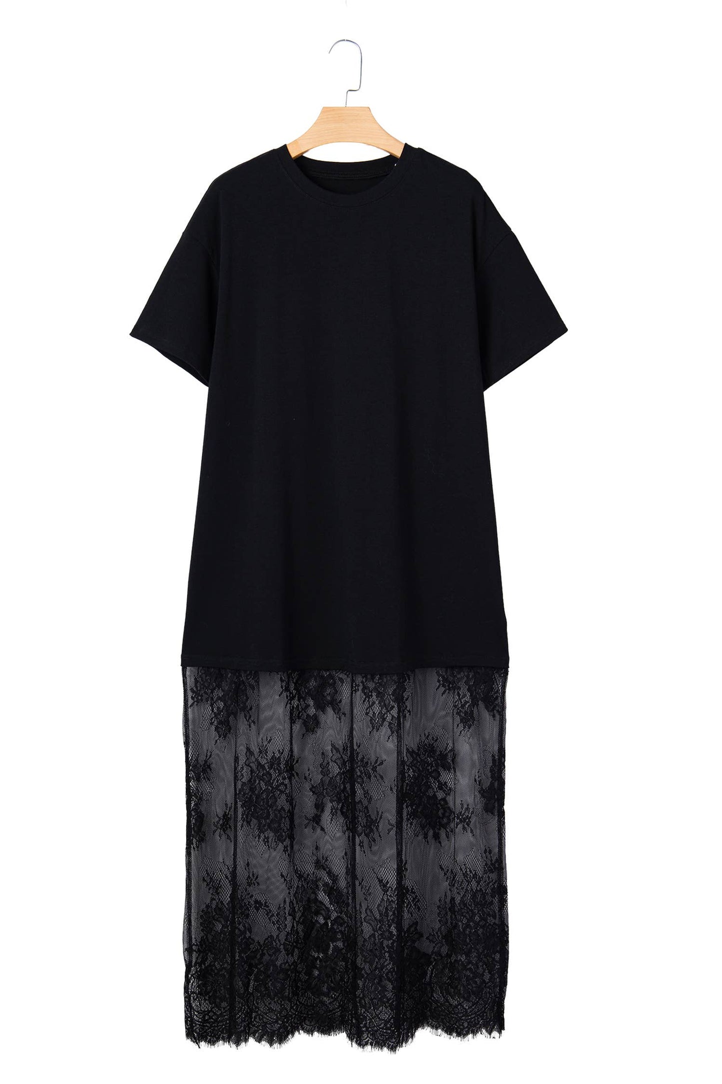 Midnight Lace Maxi Tee Dress